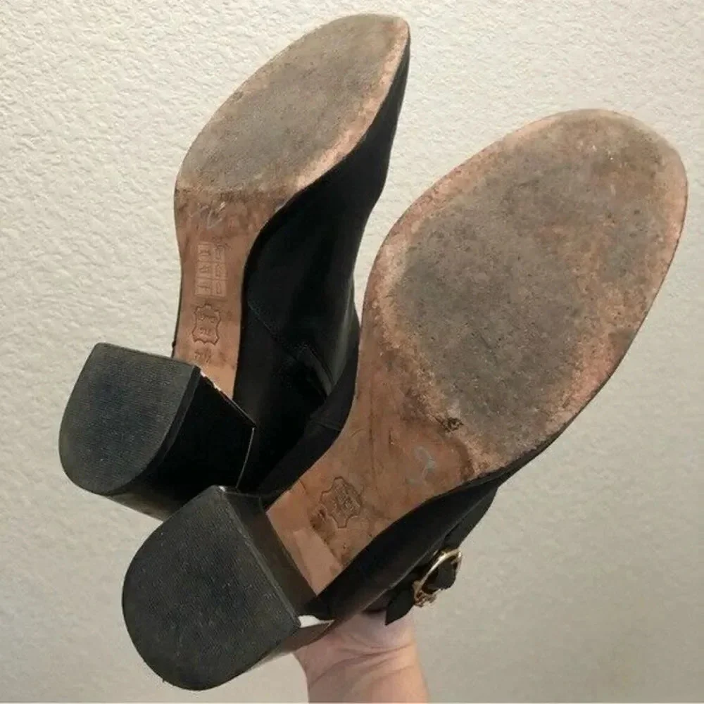 Tory Burch Black Sofia Dress Leather Ankle Bootie 7.5